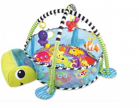 Centru de activitati bebelusi si tarc cu bile, 3 in 1, set 30 de bile colorate inclus [6]