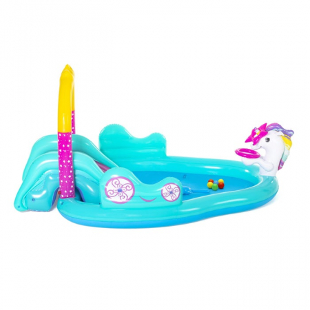 Centru de joaca copii, Bestway Unicorn, gonflabil, PVC, 274 x 195 x 137 cm [2]