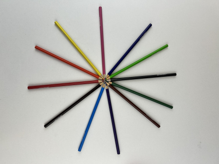 Creioane de colorat SkyGlory 12 culori ergonomice [1]