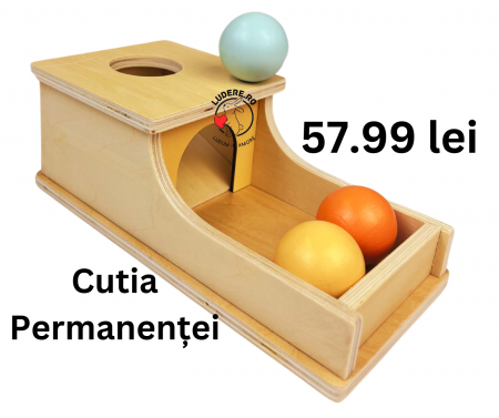 Bebelusi - Cutia permanentei Joc cu bile Montessori