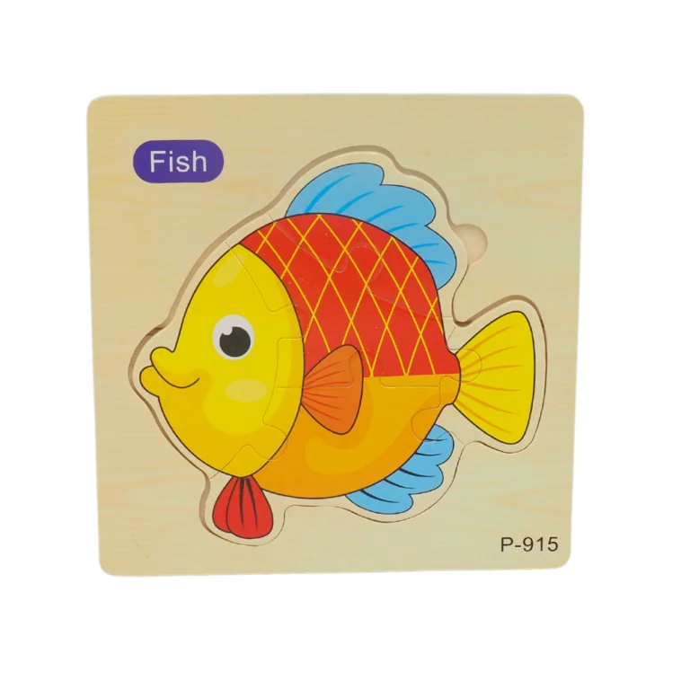Jucarii educative - joc  Puzzle Incastru PESTE Montessori