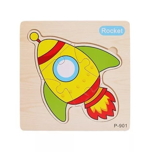 joc  Puzzle Incastru RACHETA Montessori [0]