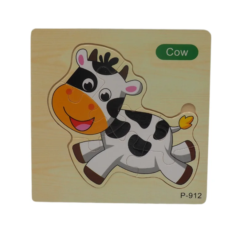 Jucarii educative - joc  Puzzle Incastru VACUTA Montessori