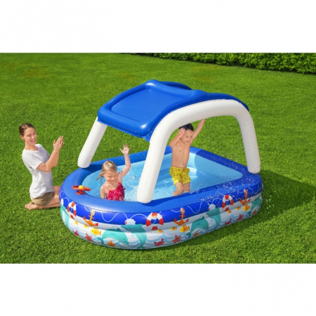 Piscina gonflabila Bestway  Family, cu parasolar detasabil, 213 x 155 x 123 cm [3]