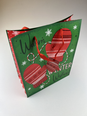 Rechizite scolare - Punga cadou winter wishes 26cm x 32 cm