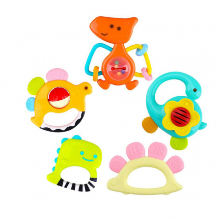 Jucarii Dentitie - Set 5 jucarii dentitie Hola Toys – Dinozauri