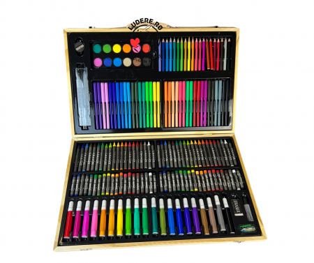 Rechizite scolare - Set complet Desen si Pictura pentru copii 180 piese