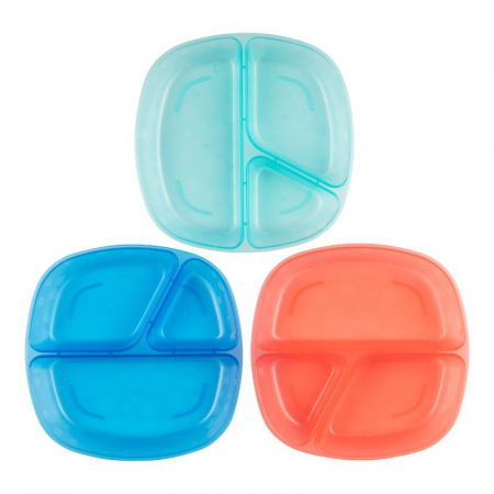 Cani Farfurii Tacamuri - Set farfurii compartimentate (3pack)
