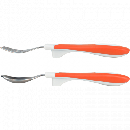 Set lingura si furculita Soft-Grip,rosu 12 luni+ [1]