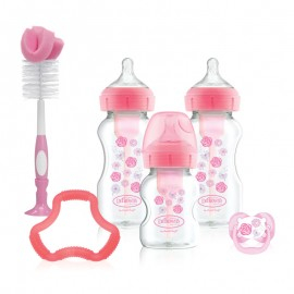 Bebelusi - Set Promotional Biberoane Anti-Colici cu Gat Larg "Options Plus" PP, Roz