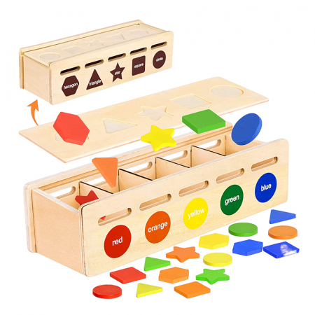Jucarii educative - Sortator 4 in 1 Culori si Forme Geometrice