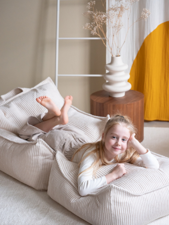 Square Ottoman Marshmallow [2]