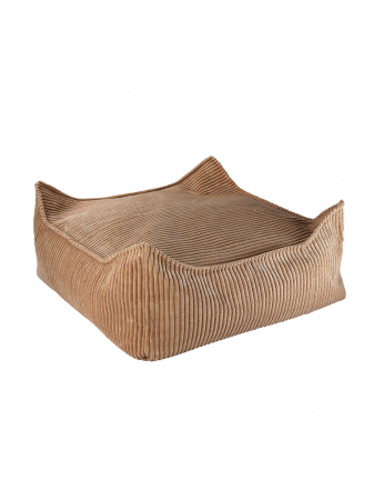 Colectia Corduroy - Taburet Beanbag Square Ottoman Toffee