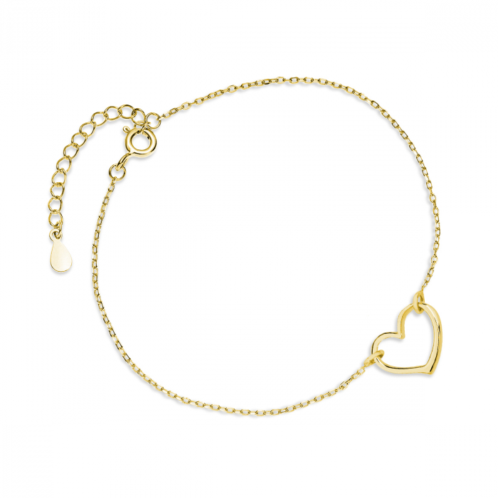 Bratara Argint Gold Heart [1]