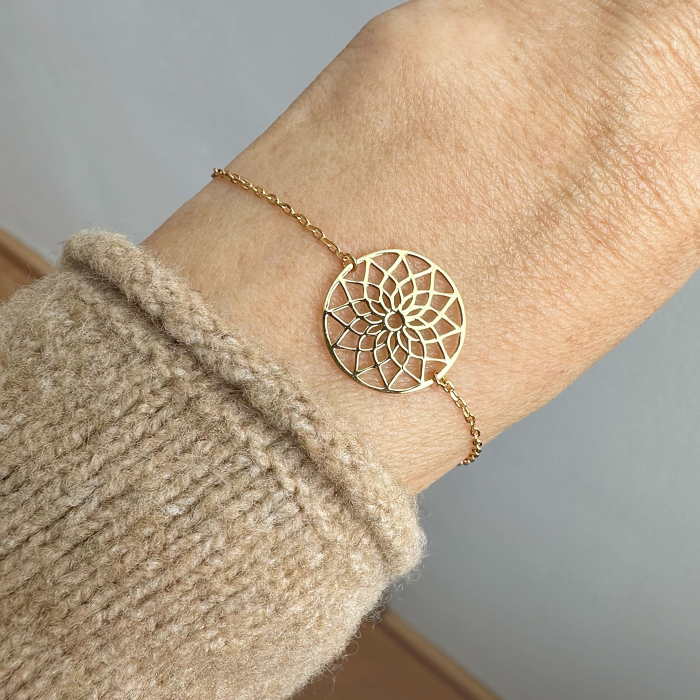 Bratara argint Mandala Gold [2]