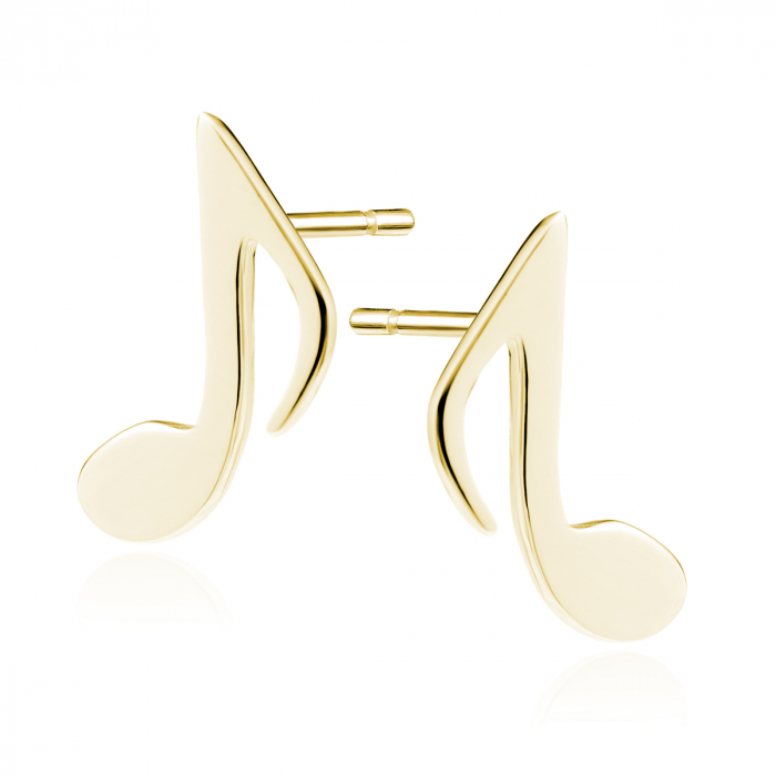 Cercei argint Gold Music Note [1]