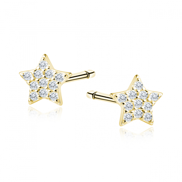 Cercei argint Gold Star Zirconia [1]