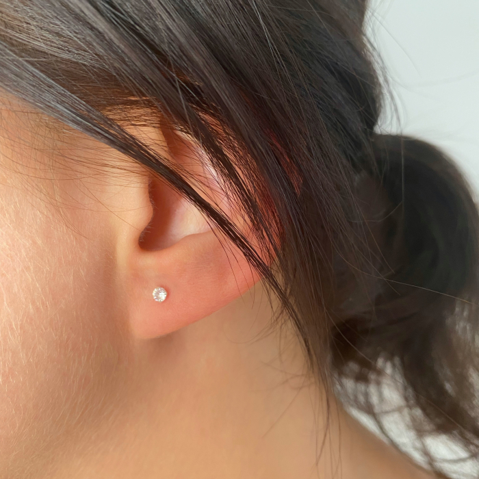 Cercei argint Little Round Zirconia [4]