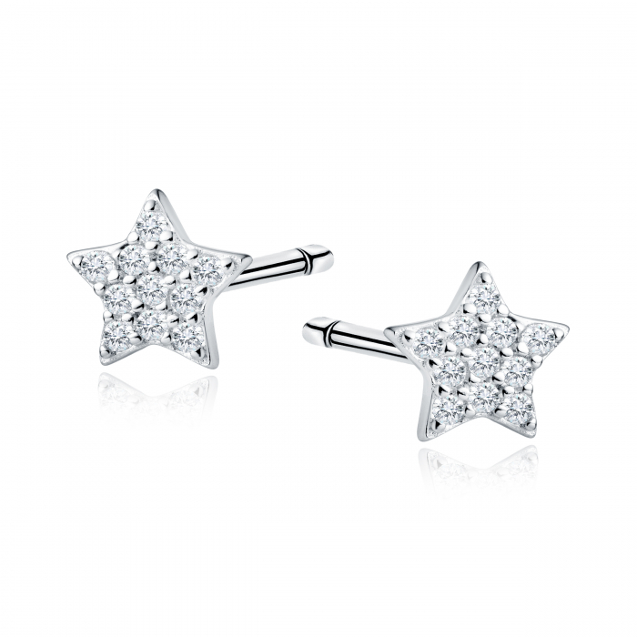Cercei argint Silver Star Zirconia [1]