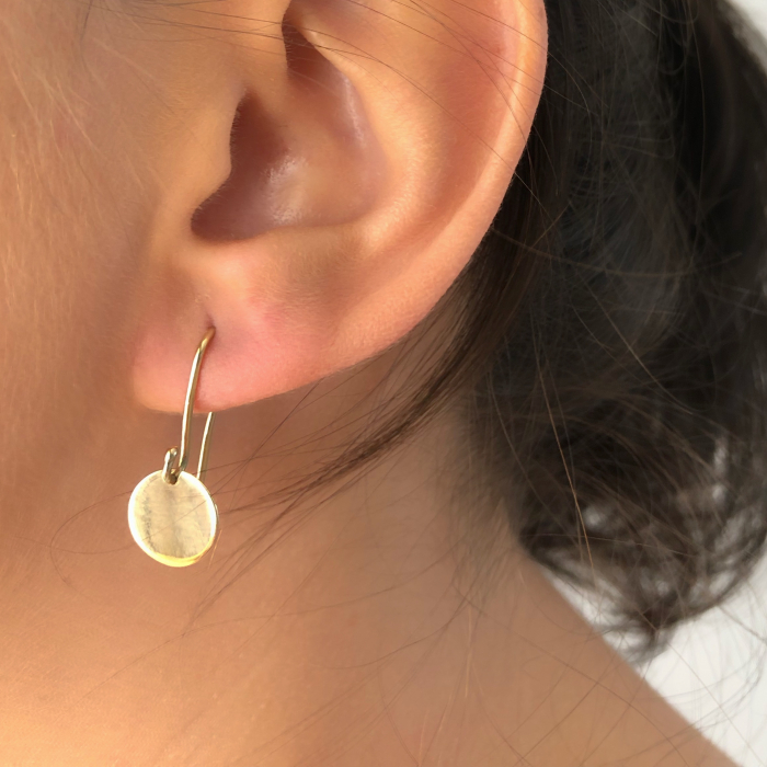 Cercei aur Dangling Moon [3]