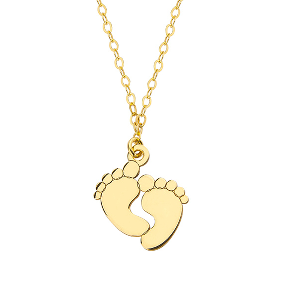 Colier argint Mama's Baby Feet Gold [1]