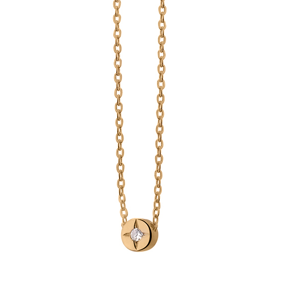 Colier argint Solo Zirconia Gold [1]