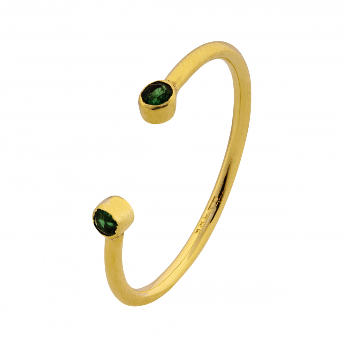 Inel aur 2 Emeralds [1]