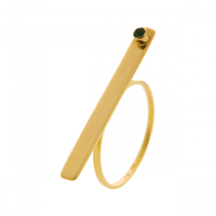 Inel Aur Emerald Gold Bar [1]