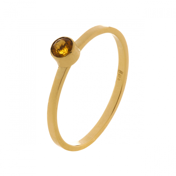 Inel aur Solo Citrine [1]