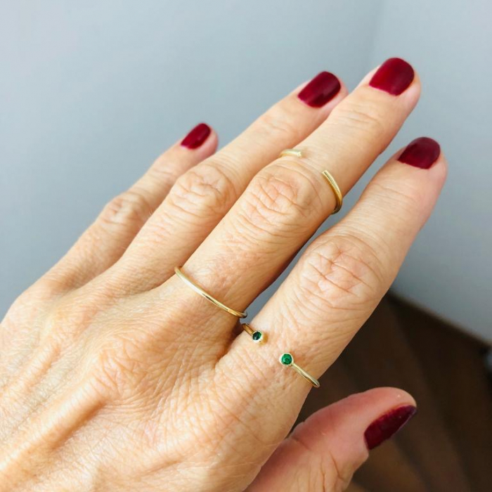 Inel aur Stacking Wire [4]