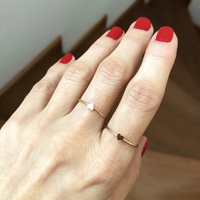 Inel Gold Filled Stacking Heart [3]