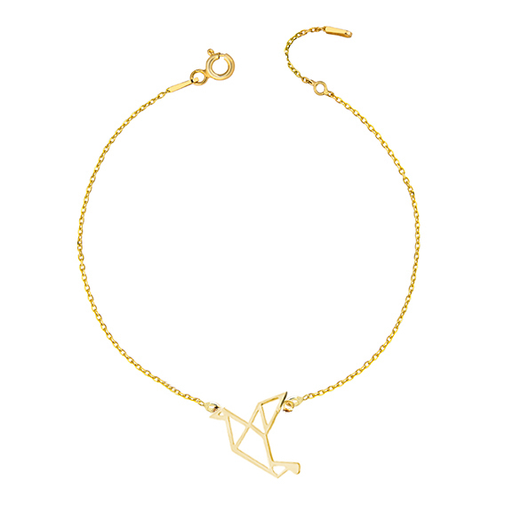 Bratara argint Gold Origami Dove [1]