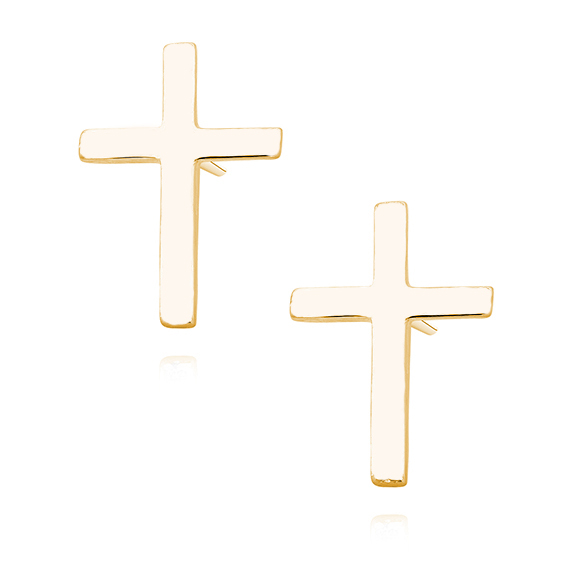 Cercei Argint Gold Crosses [1]