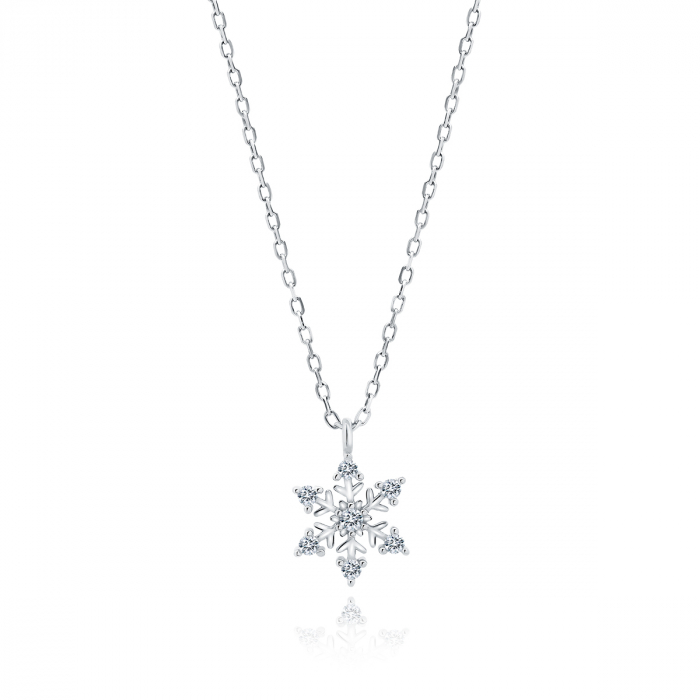Colier argint Silver Zirconia Snowflake [1]