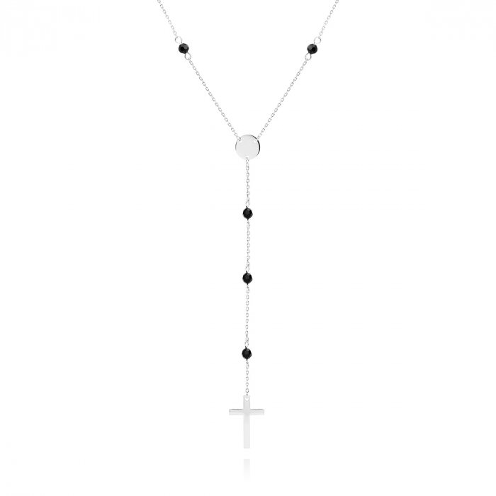 Colier Argint Silver Rosary & Black Spinels [1]