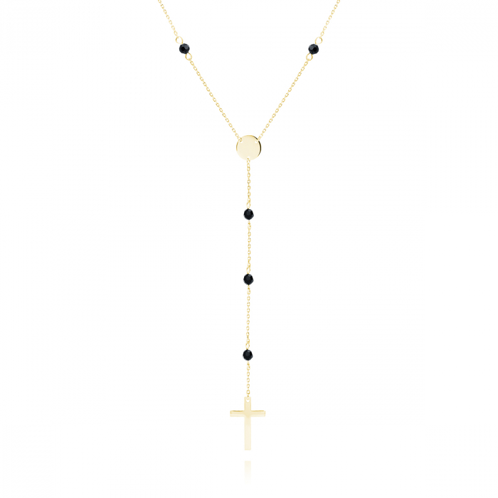 Colier Argint Gold Rosary & Black Spinels [1]