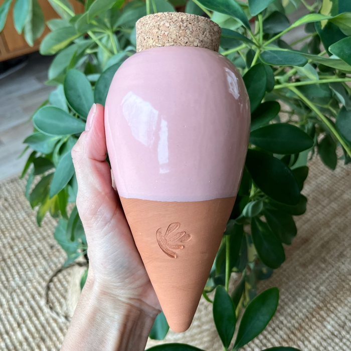 Rezervor de apa din ceramica pentru plante Olla- Roz [2]