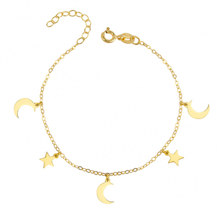 Bijuterii argint - Bratara argint Moons & Stars