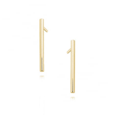 Bijuterii argint - Cercei Argint Gold Bar