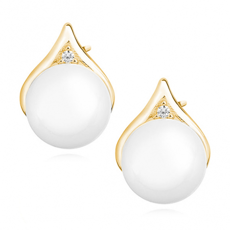 Cercei - Cercei Argint Gold Pearl