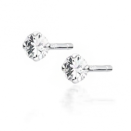 Cercei - Cercei argint Little Round Zirconia