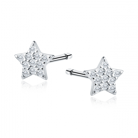 SALE - Cercei argint Silver Star Zirconia