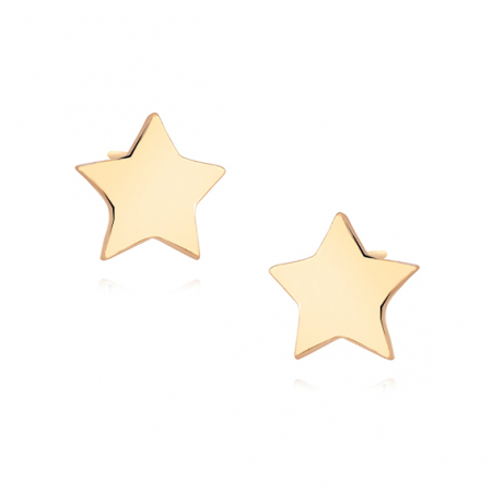 Bijuterii argint - Cercei argint stars gold