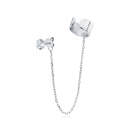 Cercei - Cercel argint Silver Chain Ear Cuff