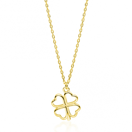 Bijuterii argint - Colier argint Gold Clover