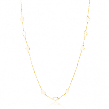 Coliere si lanturi - Colier argint Multi Hearts Gold