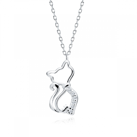 Bijuterii - Colier argint Silver Cat