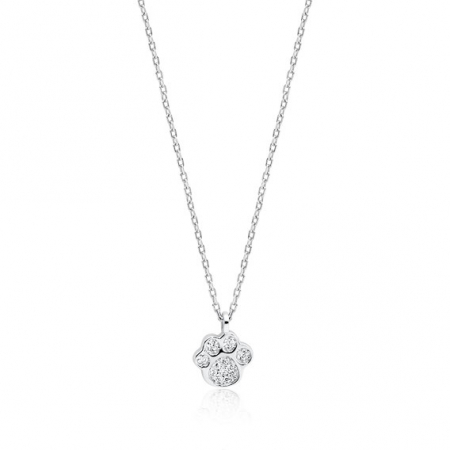 Coliere si lanturi - Colier argint Silver Zirconia Dog/Cat Paw