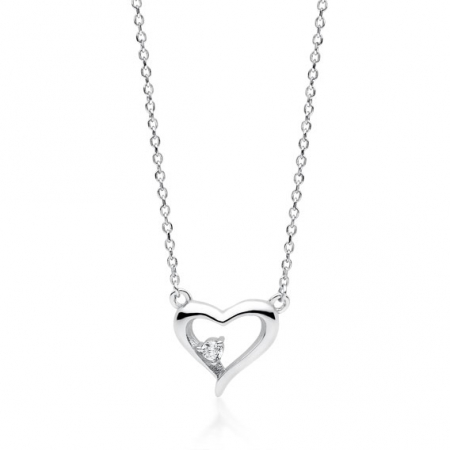 SALE - Colier argint Silver Zirconia Heart