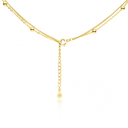 Colier dublu argint Gold Balls [1]